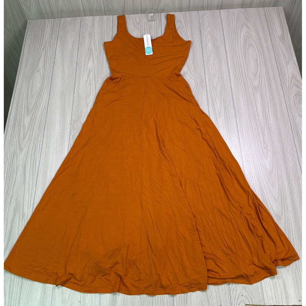 Market & Spruce Ravyn Maxi Dress Burnt Orange Scoop Neck New S Stitch Fix